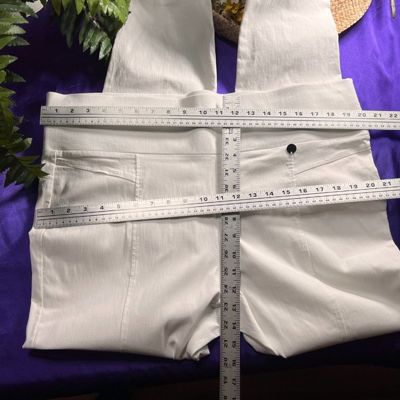 📌Canda White Stretch Skinny Pants with Wide Comfy Elastic Waistline - Picture 3 of 16